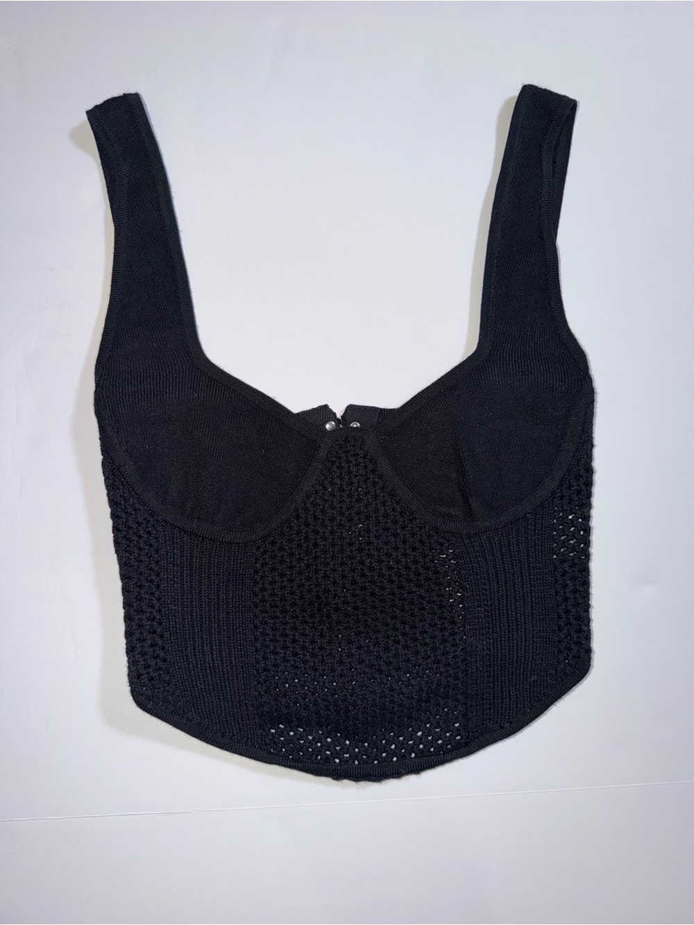 Urban Outfitters Black Knit Bustier-Style Tank